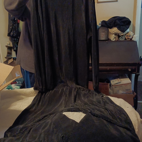 Women Black Long-Sleeve Shirt And Pant Outfits By Nine Eight New York Size 2X - Picture 1 of 5